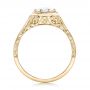 18k Yellow Gold 18k Yellow Gold Art Deco Blue Sapphire And Diamond Engagement Ring - Front View -  101988 - Thumbnail