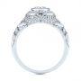 14k White Gold 14k White Gold Art Deco Diamond Halo Engagement Ring - Front View -  105790 - Thumbnail