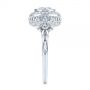  Platinum Platinum Art Deco Diamond Halo Engagement Ring - Side View -  105790 - Thumbnail
