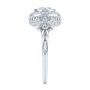 14k White Gold 14k White Gold Art Deco Diamond Halo Engagement Ring - Side View -  105790 - Thumbnail