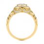 14k Yellow Gold 14k Yellow Gold Art Deco Diamond Halo Engagement Ring - Front View -  105790 - Thumbnail