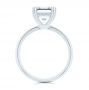 14k White Gold 14k White Gold Asscher Cut Hidden Halo Engagement Ring - Front View -  107585 - Thumbnail