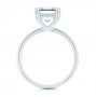14k White Gold 14k White Gold Asscher Cut Hidden Halo Engagement Ring - Front View -  107585 - Thumbnail