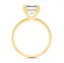 18k Yellow Gold Asscher Cut Hidden Halo Engagement Ring - Front View -  107585 - Thumbnail