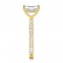 18k Yellow Gold Asscher Cut Pave Engagement Ring - Side View -  107295 - Thumbnail