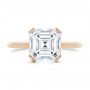 18k Rose Gold 18k Rose Gold Asscher Cut Solitaire Engagement Ring - Top View -  107440 - Thumbnail