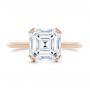 18k Rose Gold 18k Rose Gold Asscher Cut Solitaire Engagement Ring - Top View -  107440 - Thumbnail