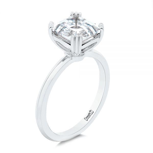 Asscher Cut Solitaire Engagement Ring - Image