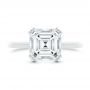  Platinum Platinum Asscher Cut Solitaire Engagement Ring - Top View -  107440 - Thumbnail