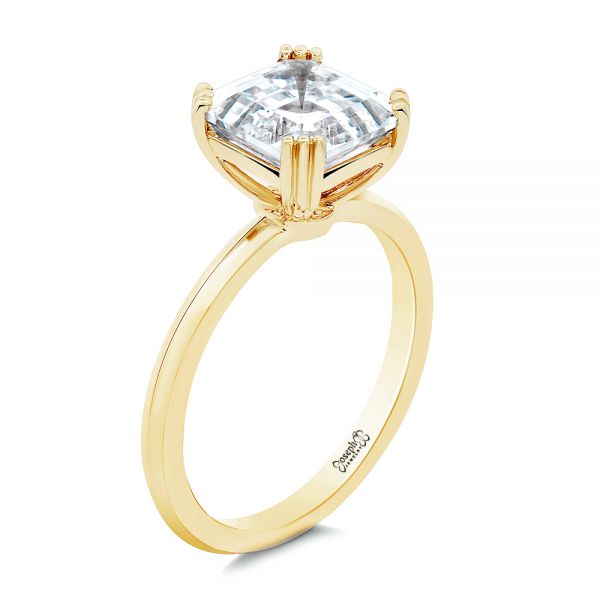 Asscher Cut Solitaire Engagement Ring - Image