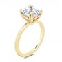 18k Yellow Gold Asscher Cut Solitaire Engagement Ring - Three-Quarter View -  107440 - Thumbnail