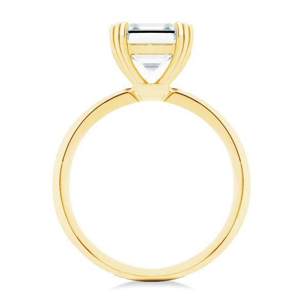 18k Yellow Gold Asscher Cut Solitaire Engagement Ring - Front View -  107440