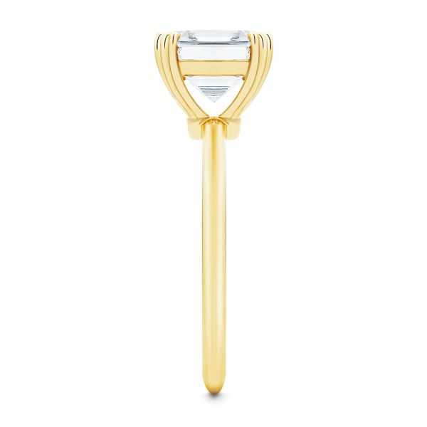 18k Yellow Gold Asscher Cut Solitaire Engagement Ring - Side View - 107440
