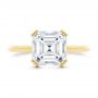 18k Yellow Gold Asscher Cut Solitaire Engagement Ring - Top View -  107440 - Thumbnail