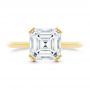 14k Yellow Gold 14k Yellow Gold Asscher Cut Solitaire Engagement Ring - Top View -  107440 - Thumbnail