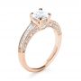 14k Rose Gold 14k Rose Gold Baguette Diamond Engagement Ring - Three-Quarter View -  1150 - Thumbnail