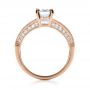 18k Rose Gold 18k Rose Gold Baguette Diamond Engagement Ring - Front View -  1150 - Thumbnail