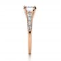 14k Rose Gold 14k Rose Gold Baguette Diamond Engagement Ring - Side View -  1150 - Thumbnail