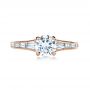 18k Rose Gold 18k Rose Gold Baguette Diamond Engagement Ring - Top View -  1150 - Thumbnail