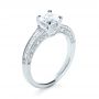 14k White Gold Baguette Diamond Engagement Ring