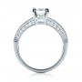 18k White Gold Baguette Diamond Engagement Ring - Front View -  1150 - Thumbnail