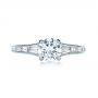 18k White Gold Baguette Diamond Engagement Ring - Top View -  1150 - Thumbnail