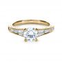 14k Yellow Gold 14k Yellow Gold Baguette Diamond Engagement Ring - Flat View -  1150 - Thumbnail