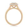 18k Rose Gold 18k Rose Gold Bezel Set Asscher Cut And Hidden Halo Diamond Engagement Ring - Front View -  108338 - Thumbnail