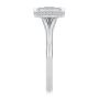 18k White Gold 18k White Gold Bezel Set Asscher Cut And Hidden Halo Diamond Engagement Ring - Side View -  108338 - Thumbnail