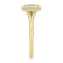 14k Yellow Gold Bezel Set Asscher Cut And Hidden Halo Diamond Engagement Ring - Side View -  108338 - Thumbnail