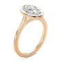 18k Rose Gold 18k Rose Gold Bezel Set Cathedral Style Engagement Ring - Three-Quarter View -  108119 - Thumbnail