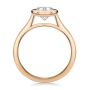 18k Rose Gold 18k Rose Gold Bezel Set Cathedral Style Engagement Ring - Front View -  108119 - Thumbnail