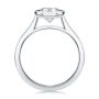 14k White Gold 14k White Gold Bezel Set Cathedral Style Engagement Ring - Front View -  108119 - Thumbnail