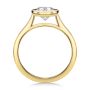 14k Yellow Gold Bezel Set Cathedral Style Engagement Ring - Front View -  108119 - Thumbnail