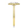 14k Yellow Gold Bezel Set Cathedral Style Engagement Ring - Side View -  108119 - Thumbnail