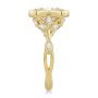 14k Yellow Gold Bezel Set Nature-inspired Engagement Ring - Side View -  108361 - Thumbnail