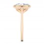 18k Rose Gold 18k Rose Gold Bezel Set Oval Solitaire Engagement Ring - Side View -  107638 - Thumbnail