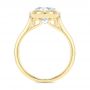 14k Yellow Gold Bezel Set Oval Solitaire Engagement Ring - Front View -  107638 - Thumbnail