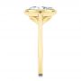 14k Yellow Gold Bezel Set Oval Solitaire Engagement Ring - Side View -  107638 - Thumbnail