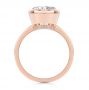 14k Rose Gold Bezel Set With Hidden Halo Engagement Ring - Front View -  107619 - Thumbnail