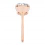 14k Rose Gold Bezel Set With Hidden Halo Engagement Ring - Side View -  107619 - Thumbnail
