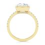 14k Yellow Gold Bezel And Diamond Accents Oval Engagement Ring - Front View -  107624 - Thumbnail