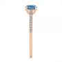 14k Rose Gold 14k Rose Gold Blue Montana Sapphire And Diamond Engagement Ring - Side View -  105750 - Thumbnail