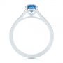  Platinum Platinum Blue Montana Sapphire And Diamond Engagement Ring - Front View -  105750 - Thumbnail