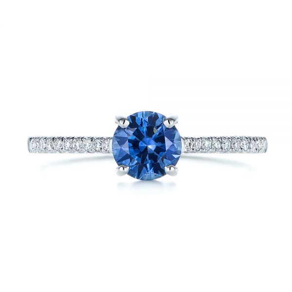 Blue Montana Sapphire And Diamond Engagement Ring #105750 - Seattle ...