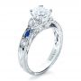 Blue Sapphire Engagement Ring - Kirk Kara - Three-Quarter View -  1415 - Thumbnail