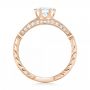 14k Rose Gold 14k Rose Gold Blue Sapphire And Diamond Engagement Ring - Front View -  102676 - Thumbnail