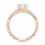 18k Rose Gold 18k Rose Gold Blue Sapphire And Diamond Engagement Ring - Front View -  102676 - Thumbnail