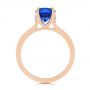 14k Rose Gold 14k Rose Gold Blue Sapphire And Diamond Engagement Ring - Front View -  105712 - Thumbnail