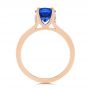 14k Rose Gold 14k Rose Gold Blue Sapphire And Diamond Engagement Ring - Front View -  105712 - Thumbnail